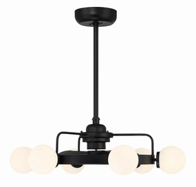 Gibson LED Fan D'Lier Matte Black decorative fandeliers with lights