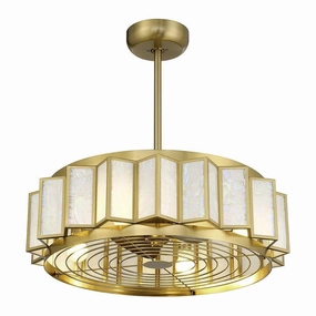 Gideon 4-Light LED Fan D'Lier modern fandeliers for living rooms