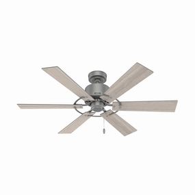 Gilrock 52"Ceiling Fan Matte Silver medium size fans for home ventilation