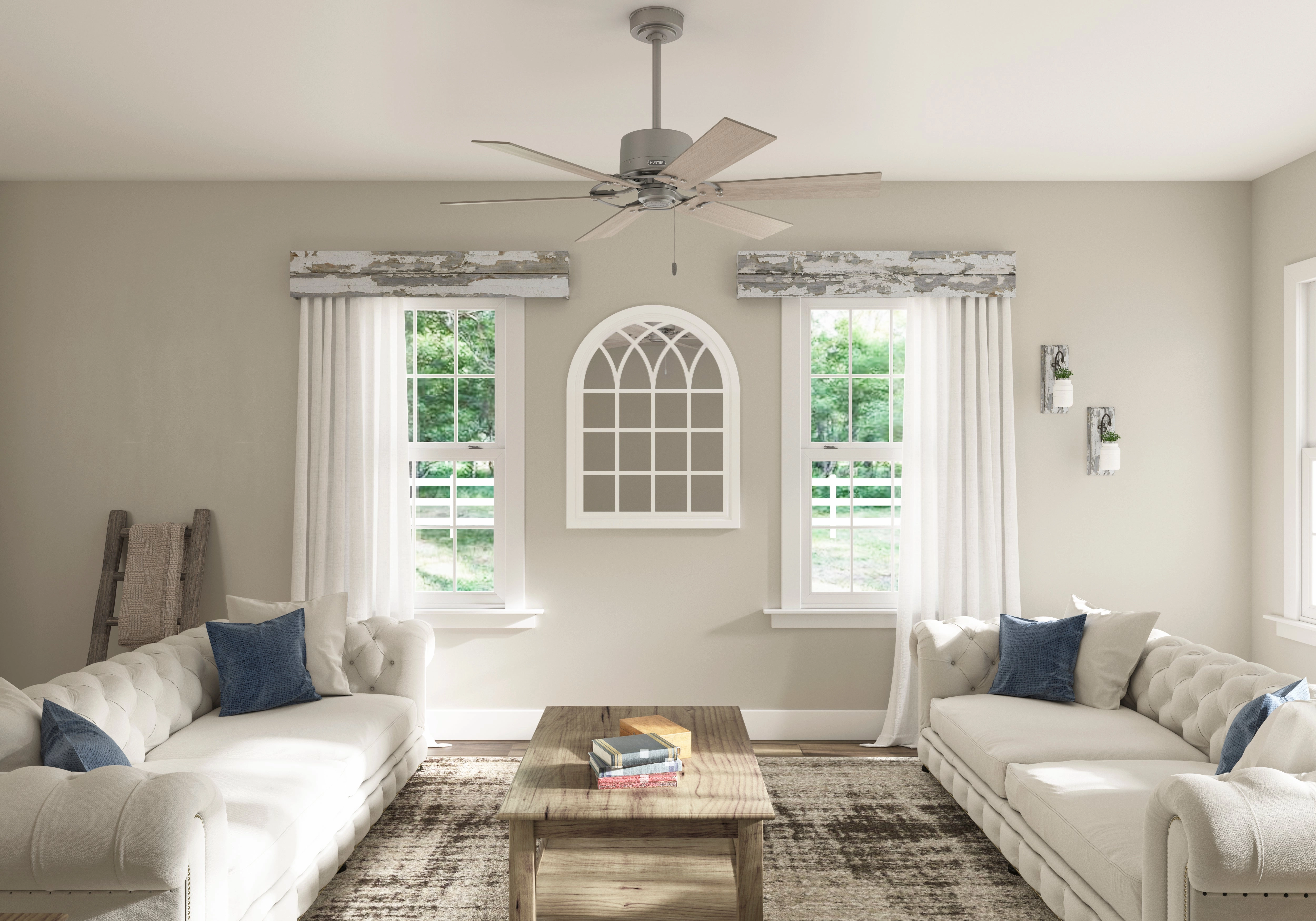 Gilrock 52"Ceiling Fan Matte Silver