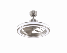 Gleam 16"Ceiling Fan Brushed Nickel decorative fandeliers with lights