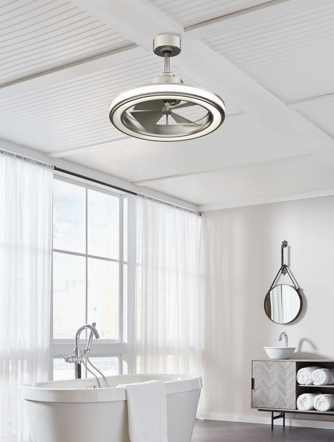 Gleam 16"Ceiling Fan Brushed Nickel