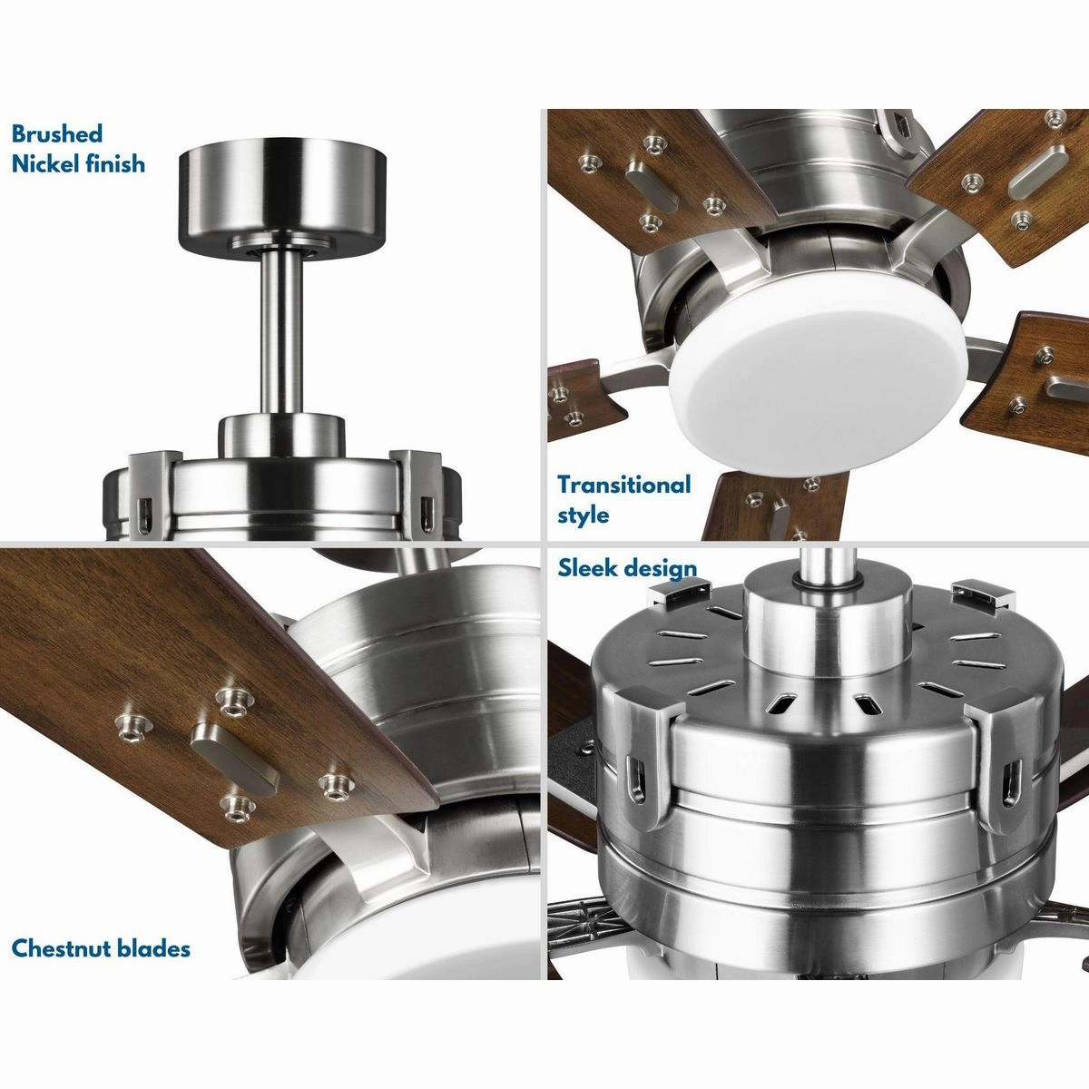 Glenfalls 56"Ceiling Fan Brushed Nickel