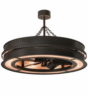 Golden Forge Eight Light Chandel-Air decorative fandeliers with lights