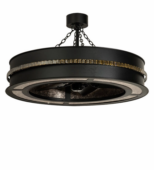 Golden Forge Eight Light Chandel-Air decorative fandeliers with lights