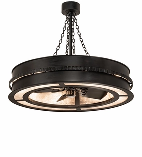 Golden Forge Eight Light Chandel-Air decorative fandeliers with lights