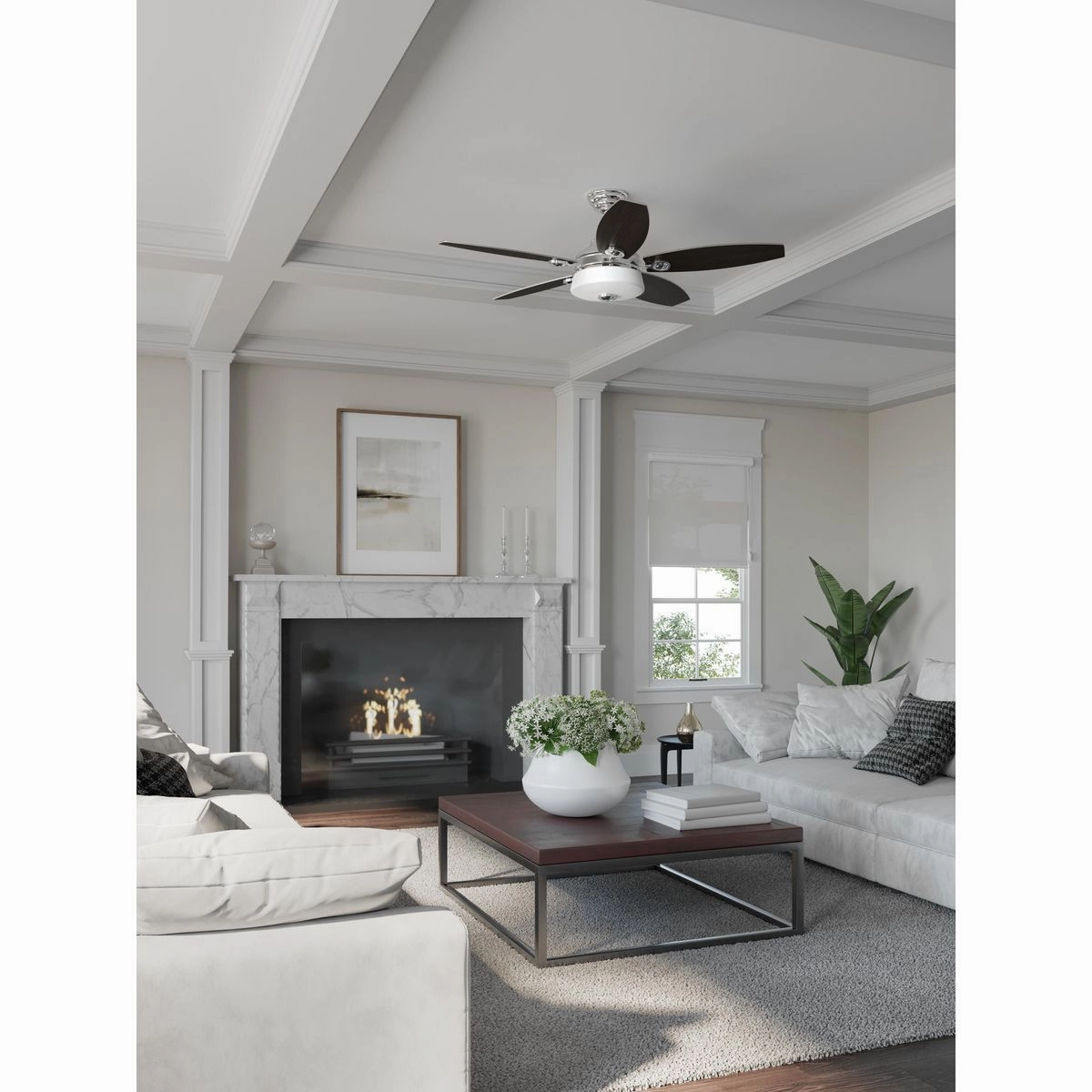 Graceful 54"Ceiling Fan Polished Chrome