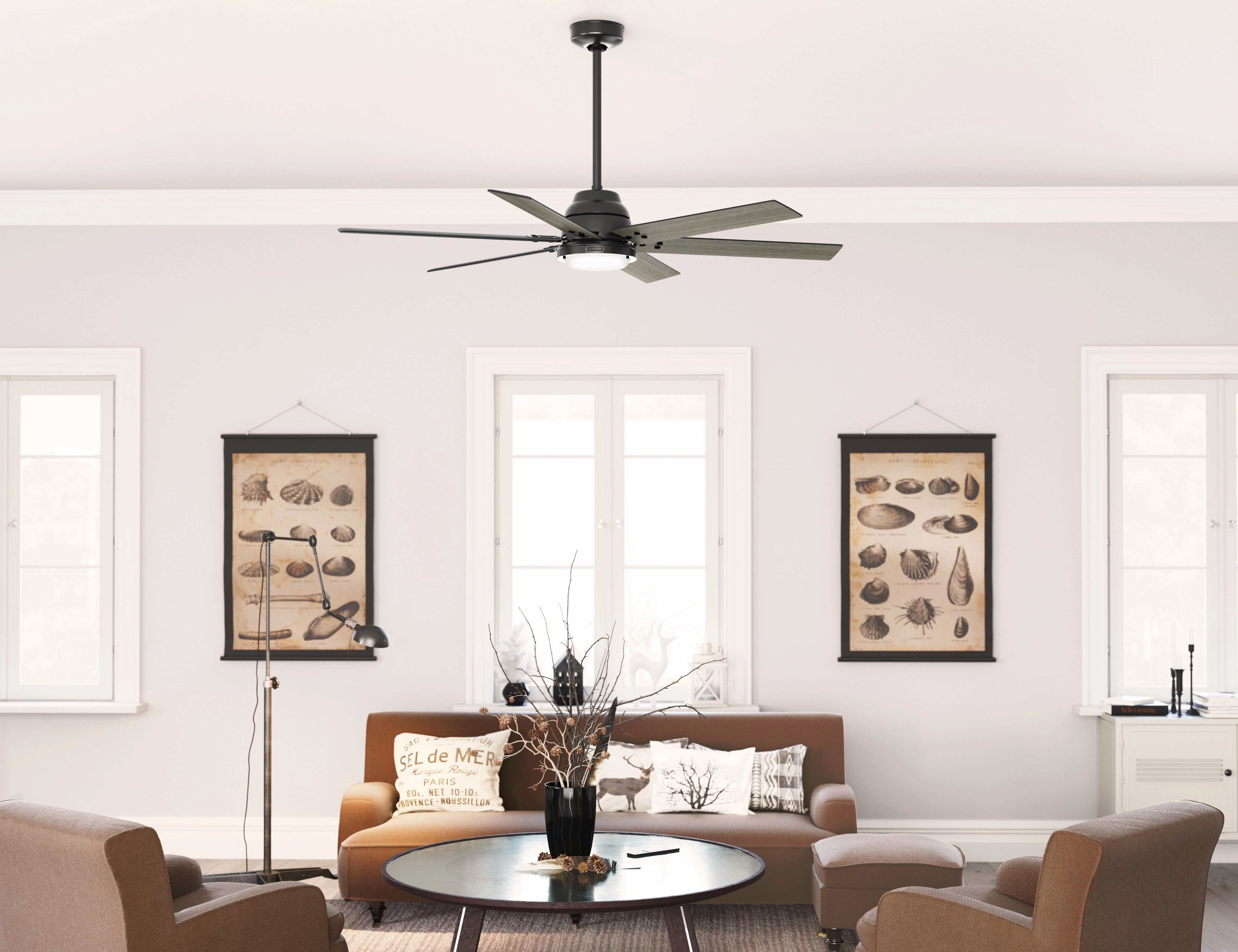 Gravity 60"Ceiling Fan Matte Black