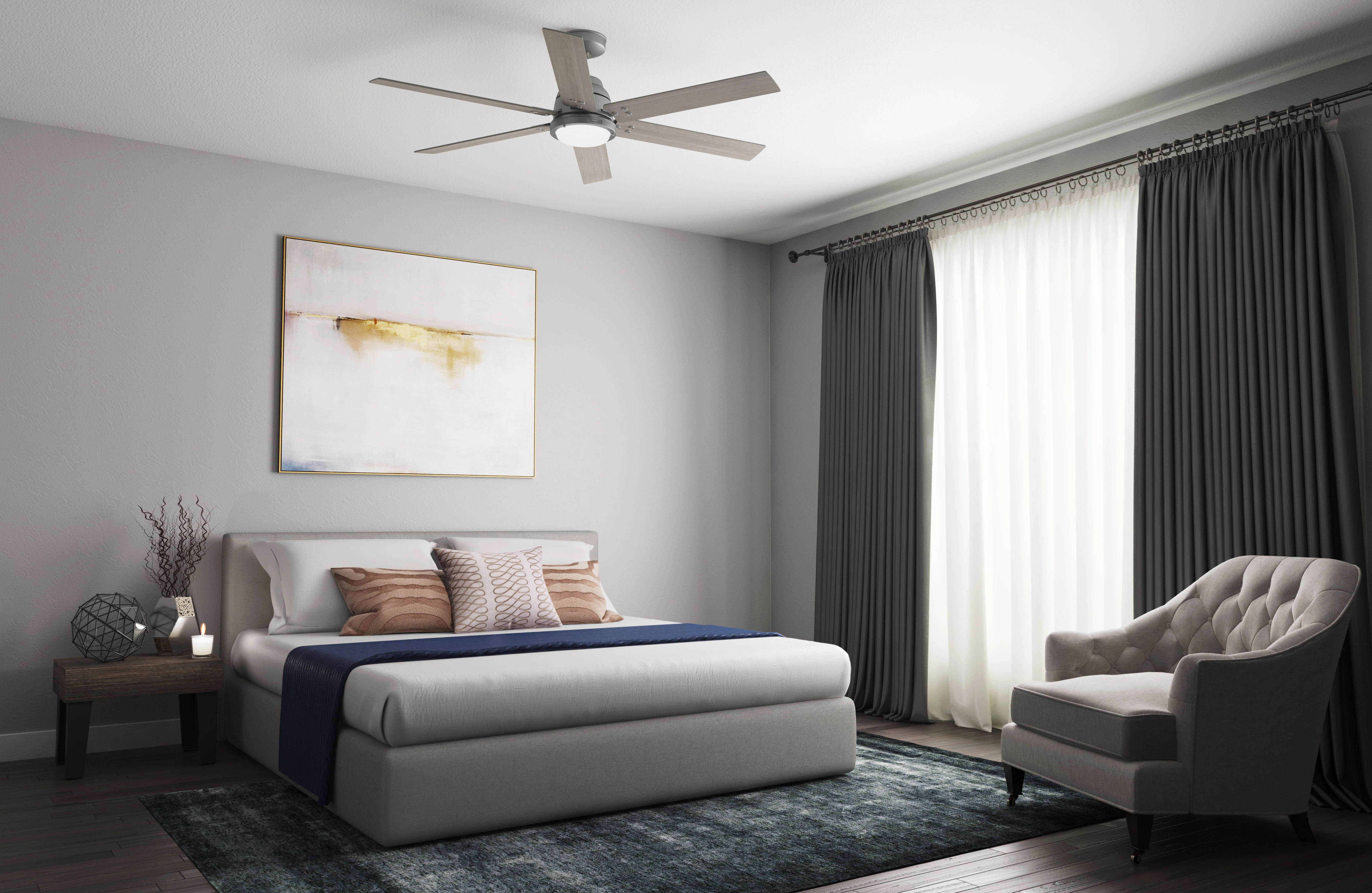 Gravity 60"Ceiling Fan Matte Silver