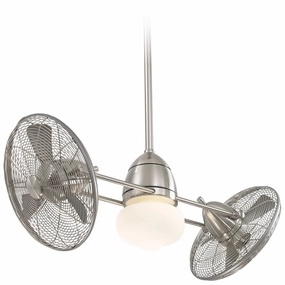 Gryo Wet Led 42"Performance Fan Brushed Nickel Wet small electric fans for personal cooling