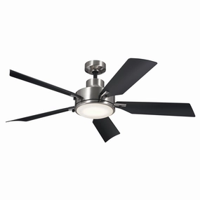Guardian 56"Ceiling Fan Brushed Stainless Steel quiet medium fans for living room use