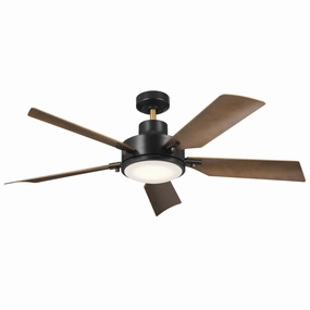 Guardian 56"Ceiling Fan Satin Black medium size fans for home ventilation