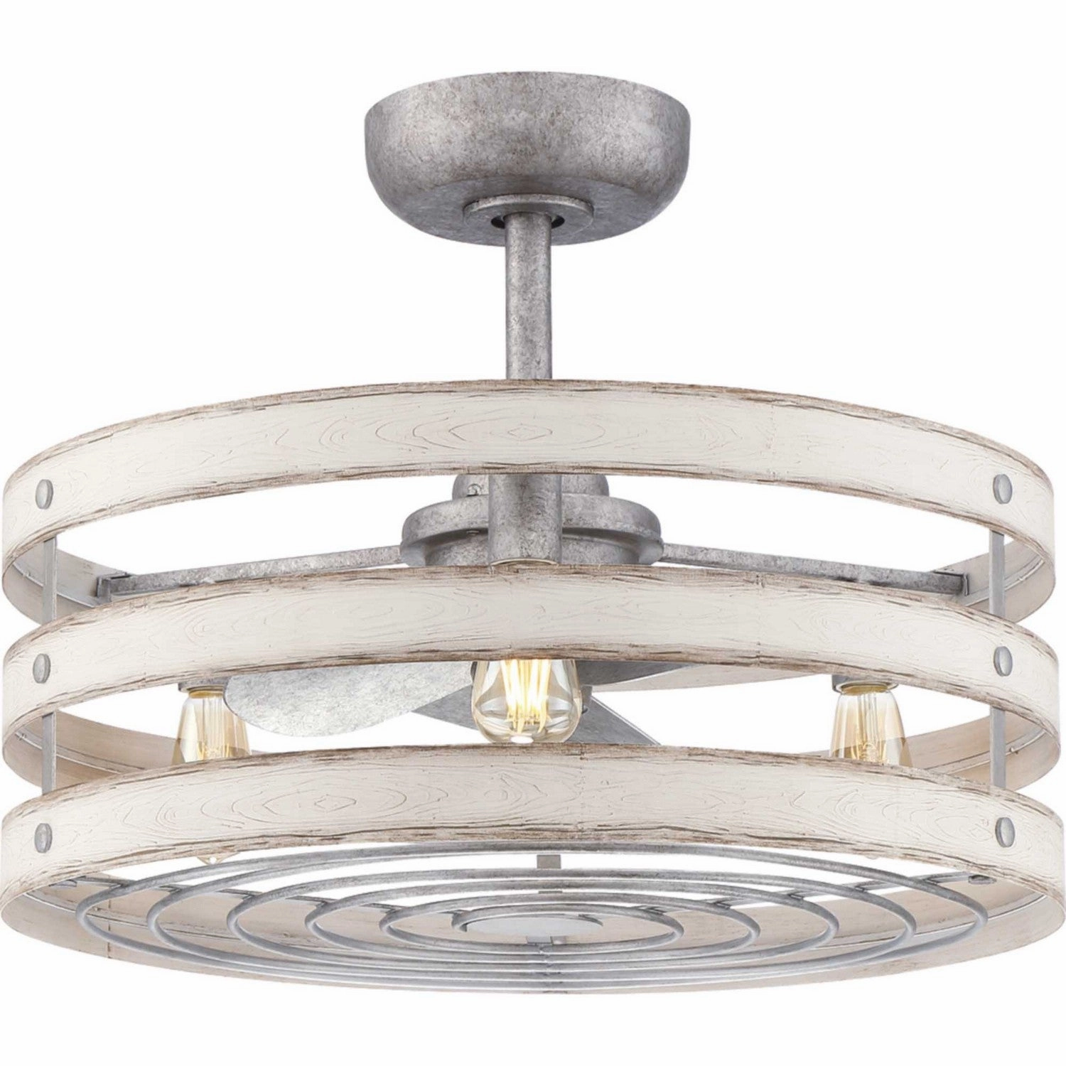 Gulliver 23"Ceiling Fan Galvanized Finish small electric fans for personal cooling