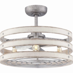 Gulliver 23"Ceiling Fan Galvanized Finish decorative fandeliers with lights