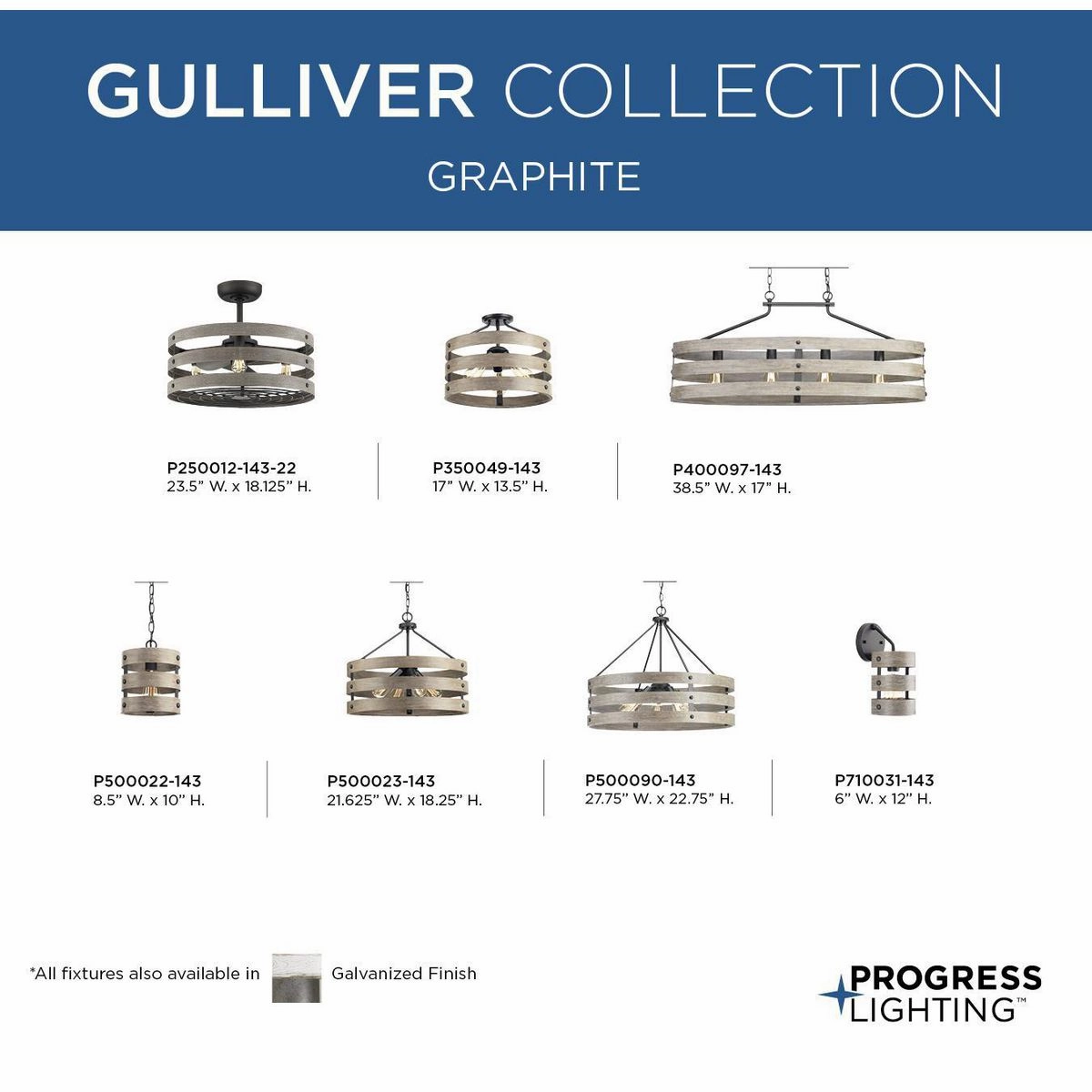 Gulliver 23"Ceiling Fan Graphite