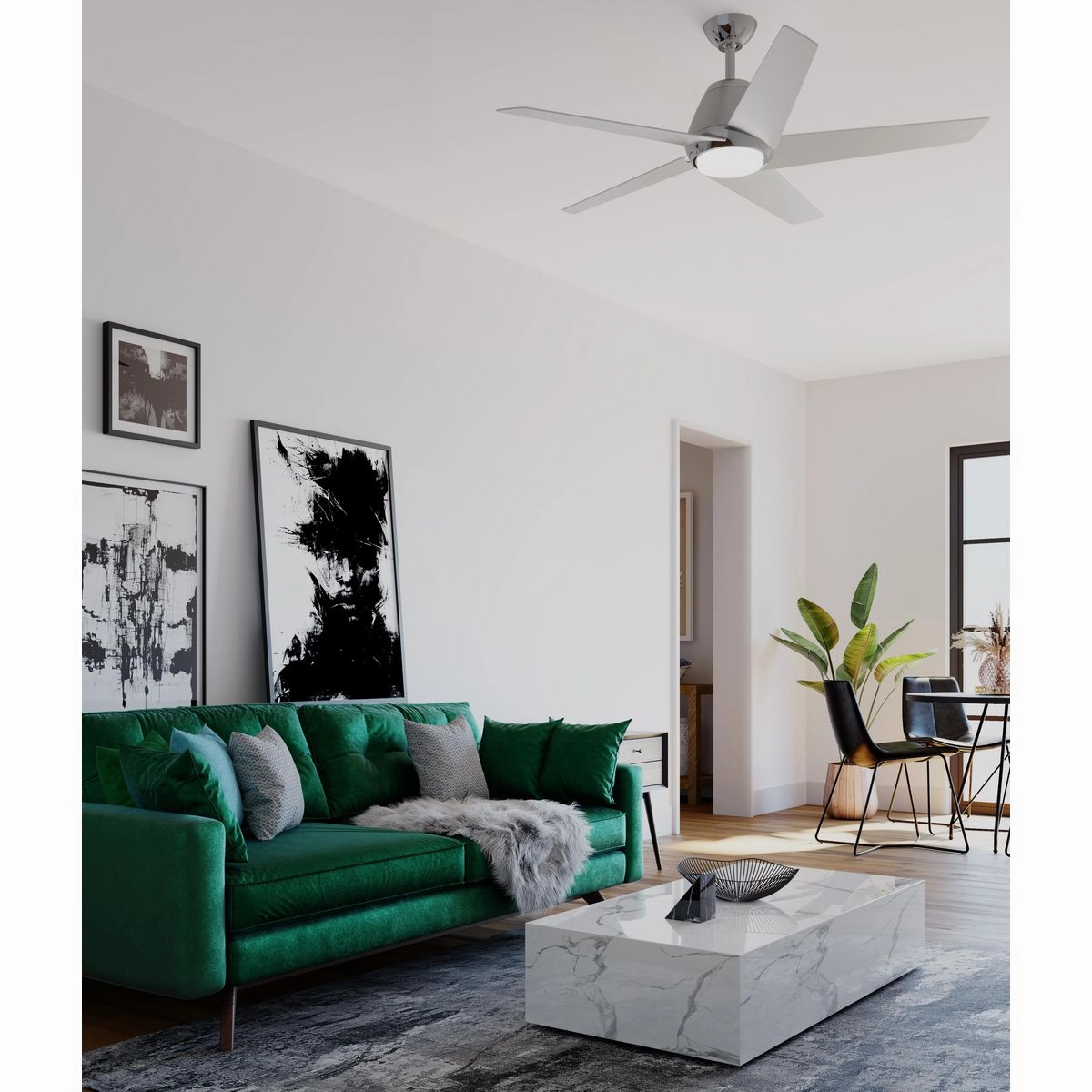 Gust 54"Ceiling Fan Brushed Nickel