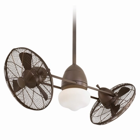 Gyro Wet Led 42"Performance Fan Oil Rubbed Bronze small electric fans for personal cooling