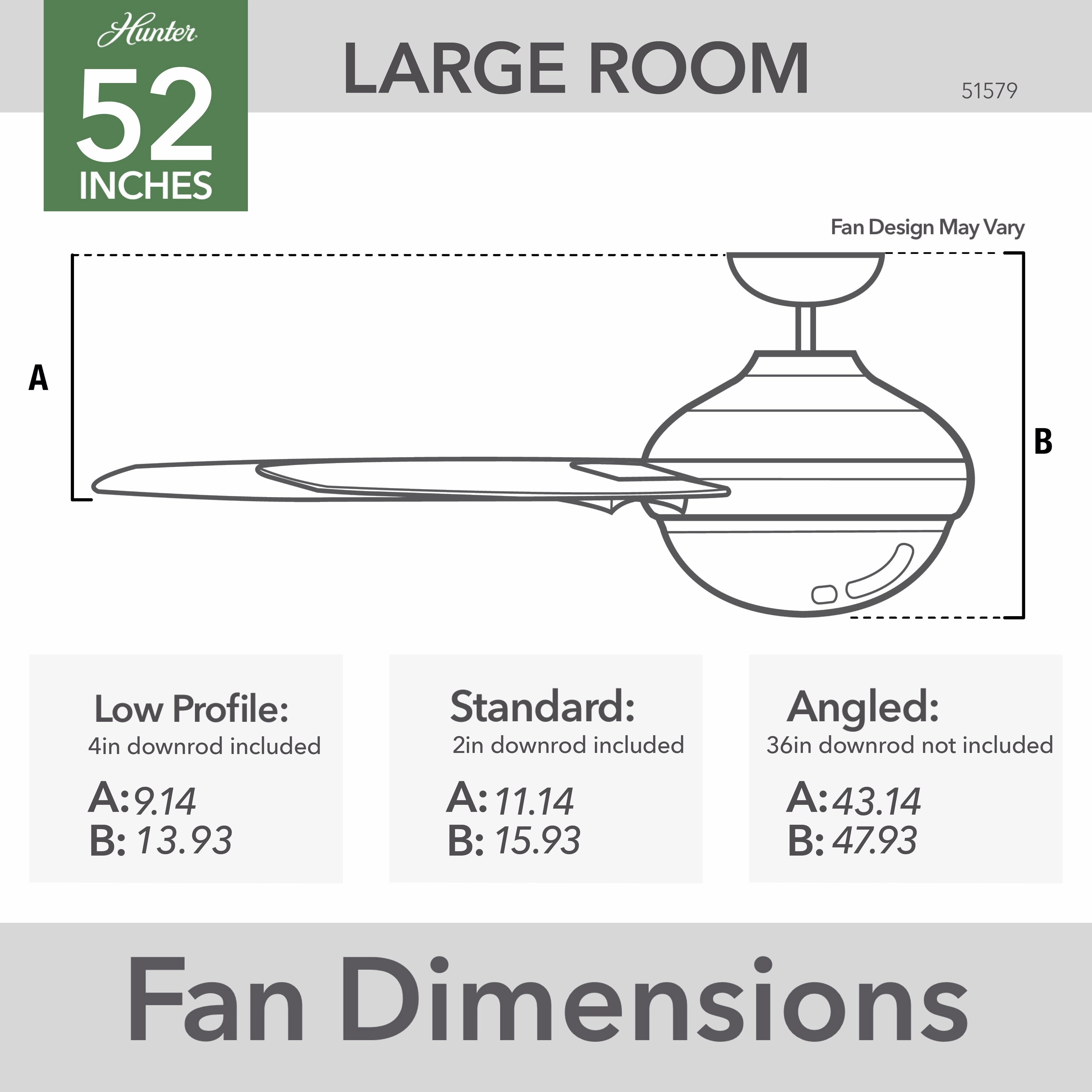 Hampshire 52"Ceiling Fan Matte Black