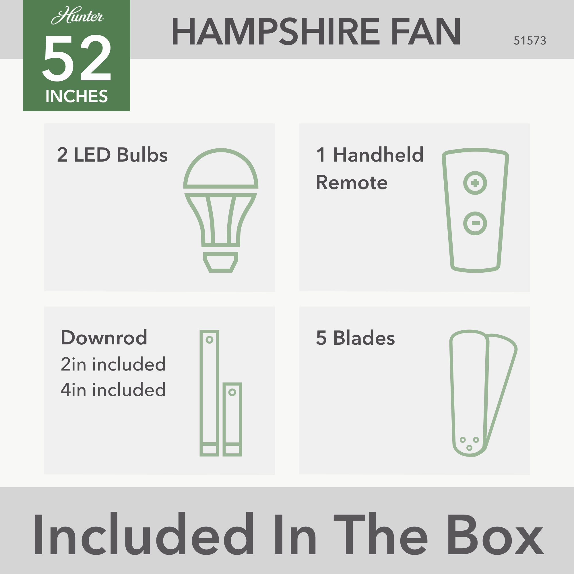 Hampshire 52"Ceiling Fan Weathered Copper