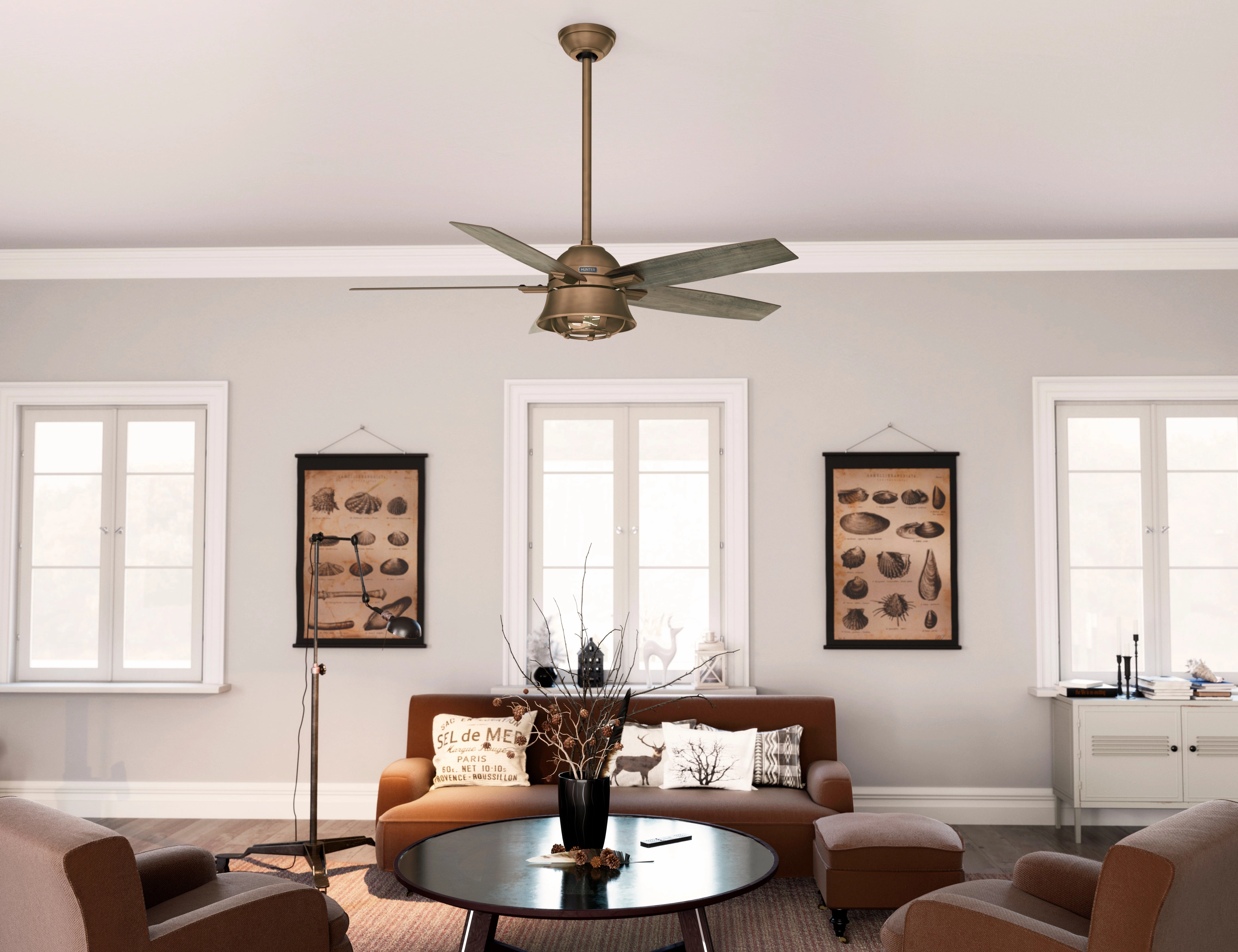 Hampshire 52"Ceiling Fan Weathered Copper