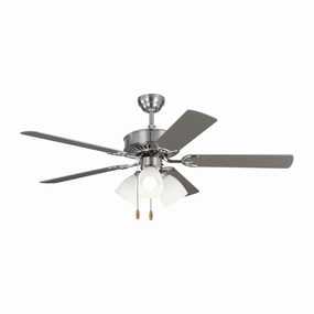 Haven 52 LED 3 52" Ceiling Fan in Brushed Steel adjustable indoor fans for better cooling