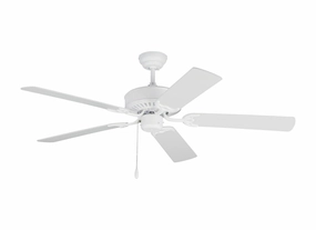 Haven 52" Ceiling Fan in Matte White Ceiling fan with adjustable speed settings