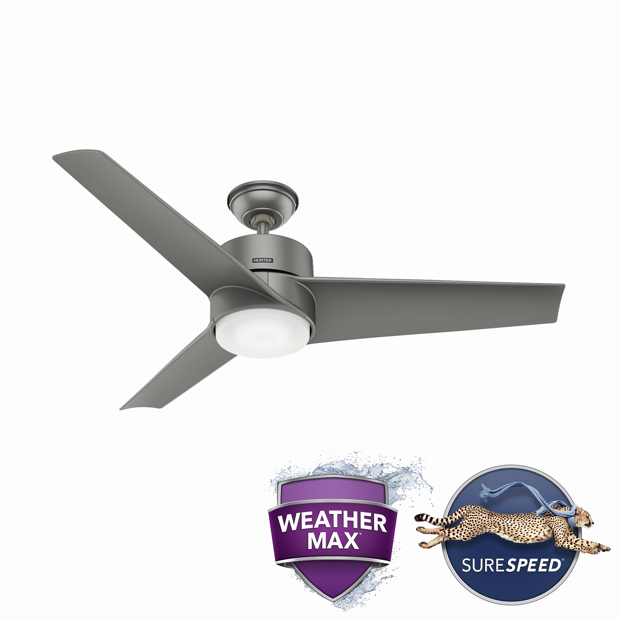 Havoc 54"Ceiling Fan Matte Silver
