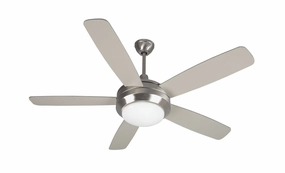 Helios 52" Ceiling Fan in Brushed Polished Nickel compact indoor fans for apartment use