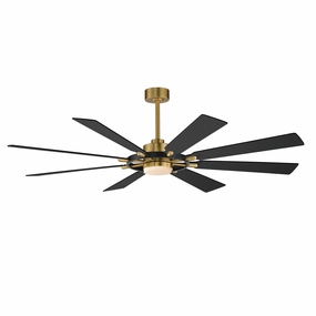 Helm 72"Ceiling Fan Black / Natural Aged Brass medium electric fans for multi-room use