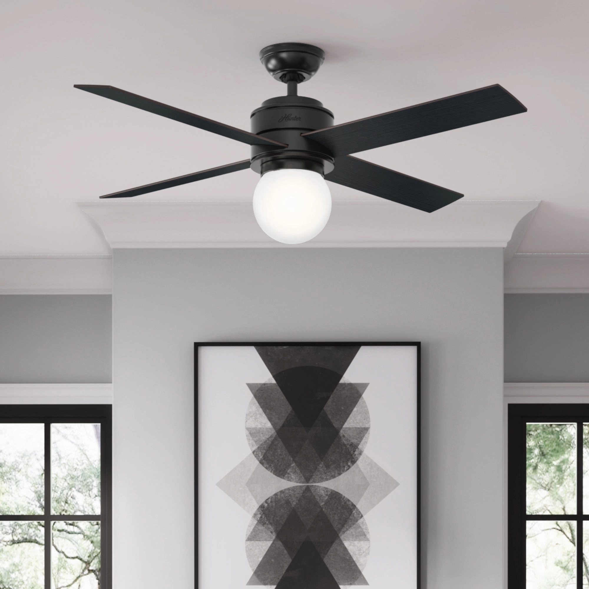 Hepburn 52"Ceiling Fan Matte Black