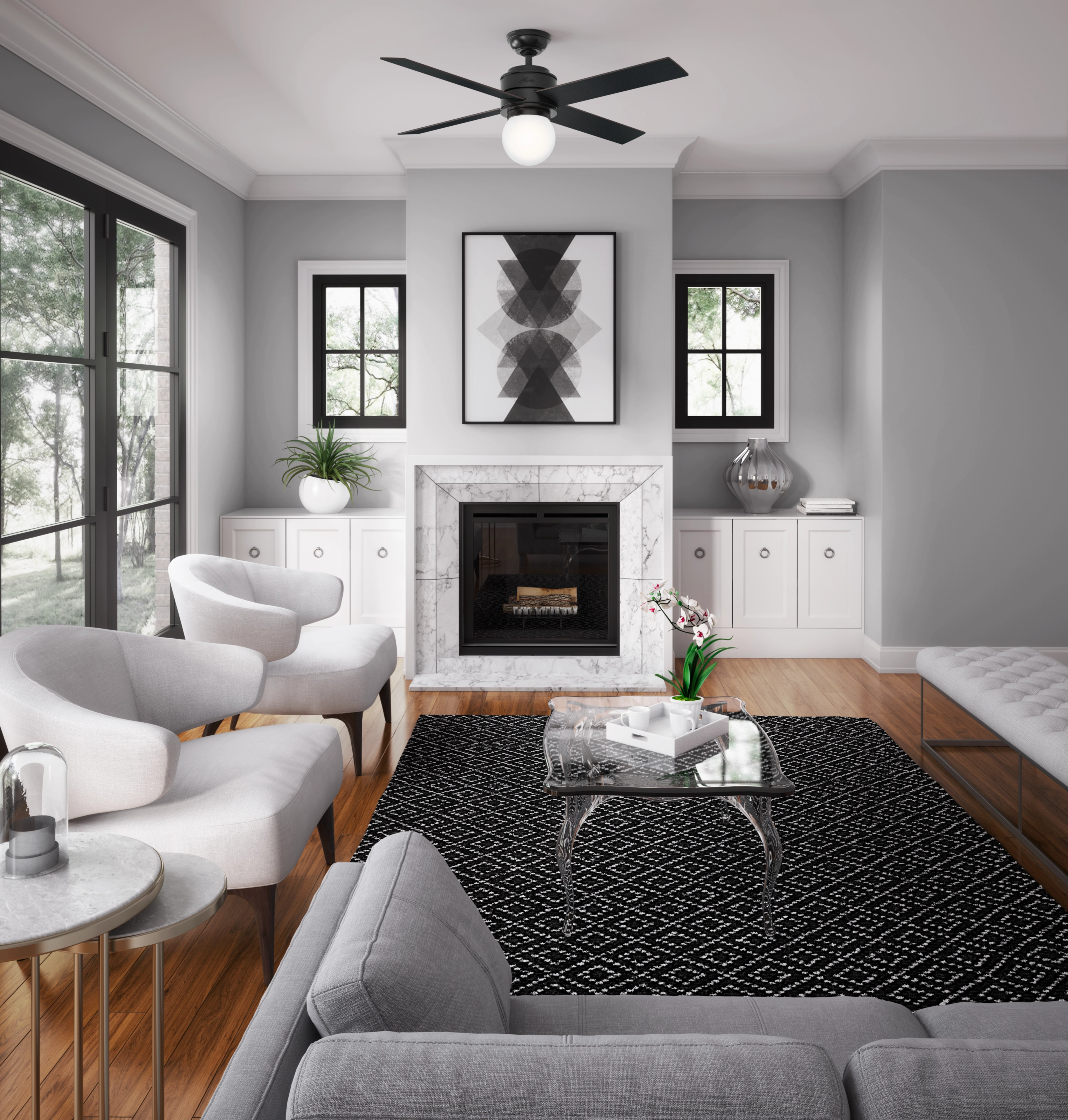 Hepburn 52"Ceiling Fan Matte Black