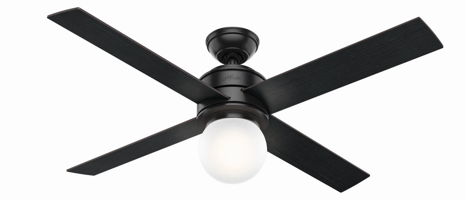 Hepburn 52"Ceiling Fan Matte Black stylish medium fans for contemporary homes