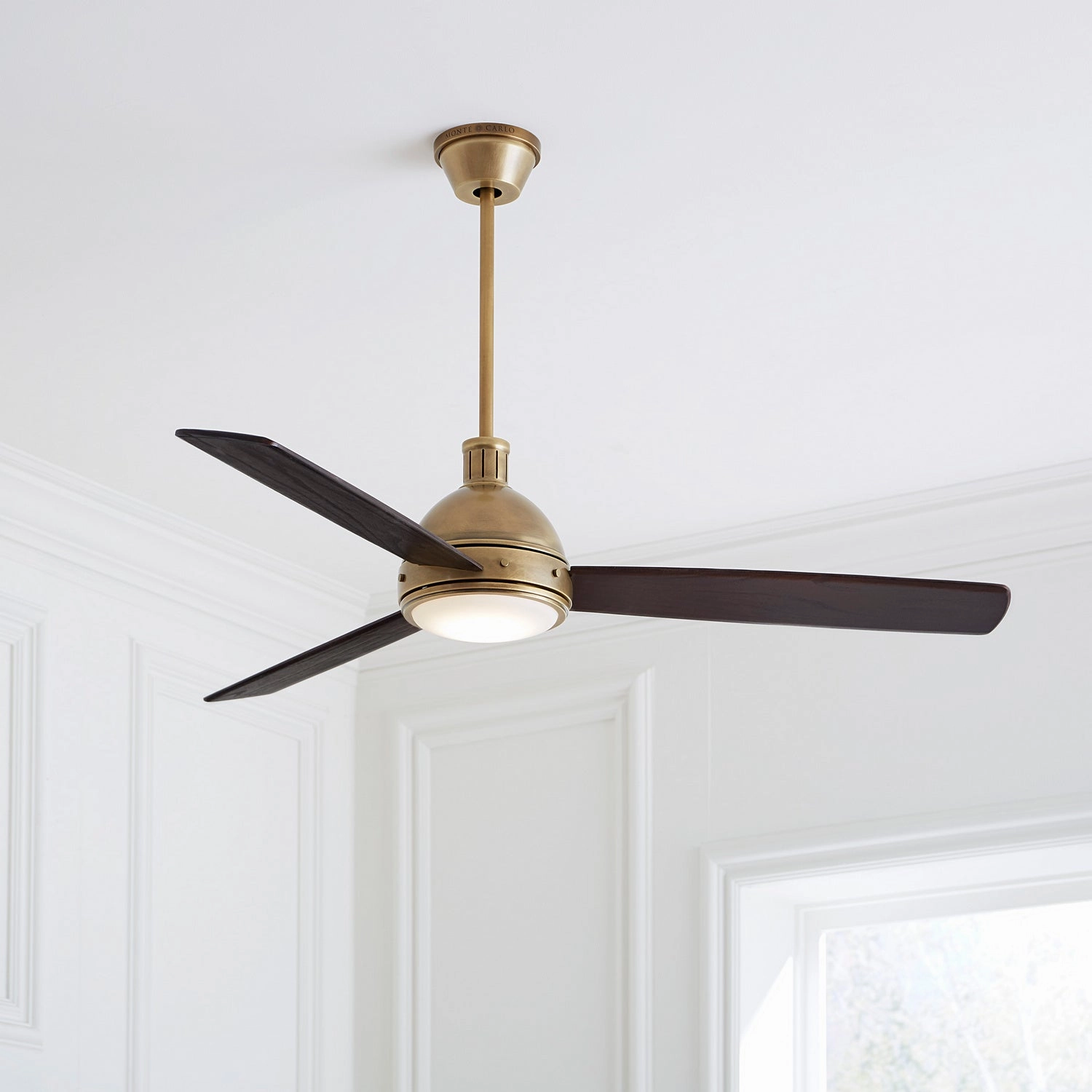 Hicks 60"Ceiling Fan Hand Rubbed Antique Brass