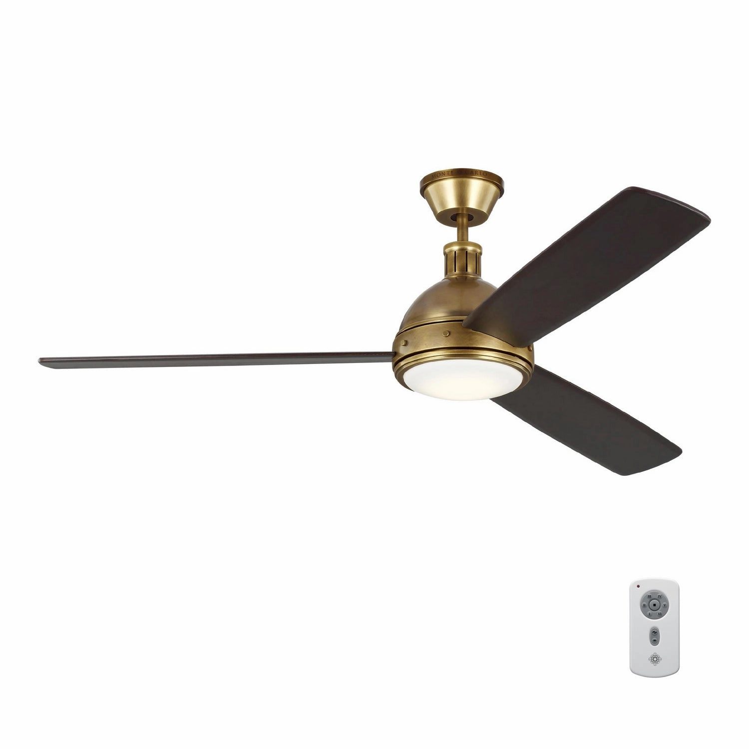 Hicks 60"Ceiling Fan Hand Rubbed Antique Brass
