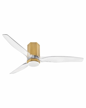 Hinkley Fan Facet Smart Flushmount Indoor/Outdoor DC 16W LED Ceiling Fan with Hiro Control powerful indoor fans for whole-room cooling