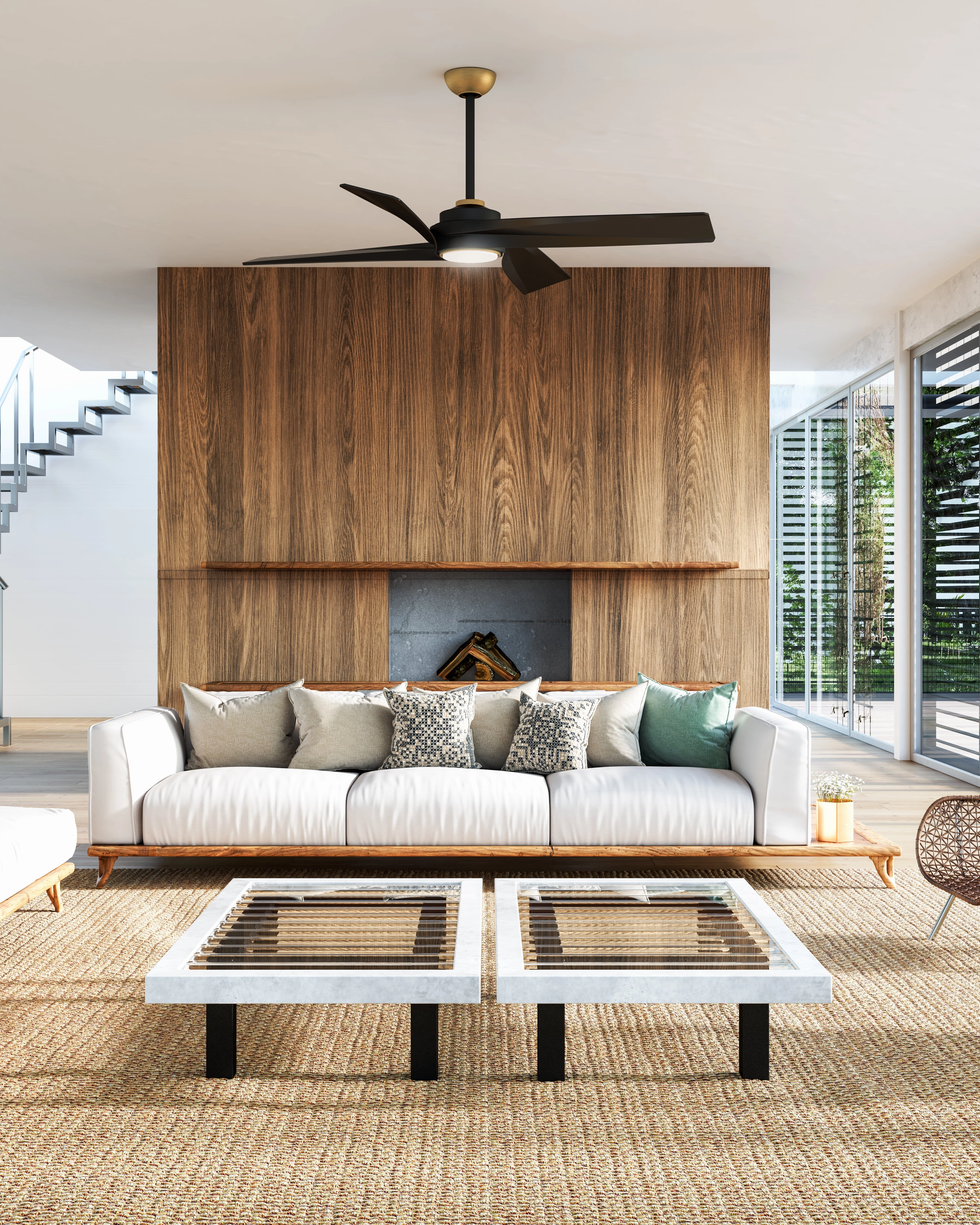 Horizon 56" Ceiling Fan Brushed Gold