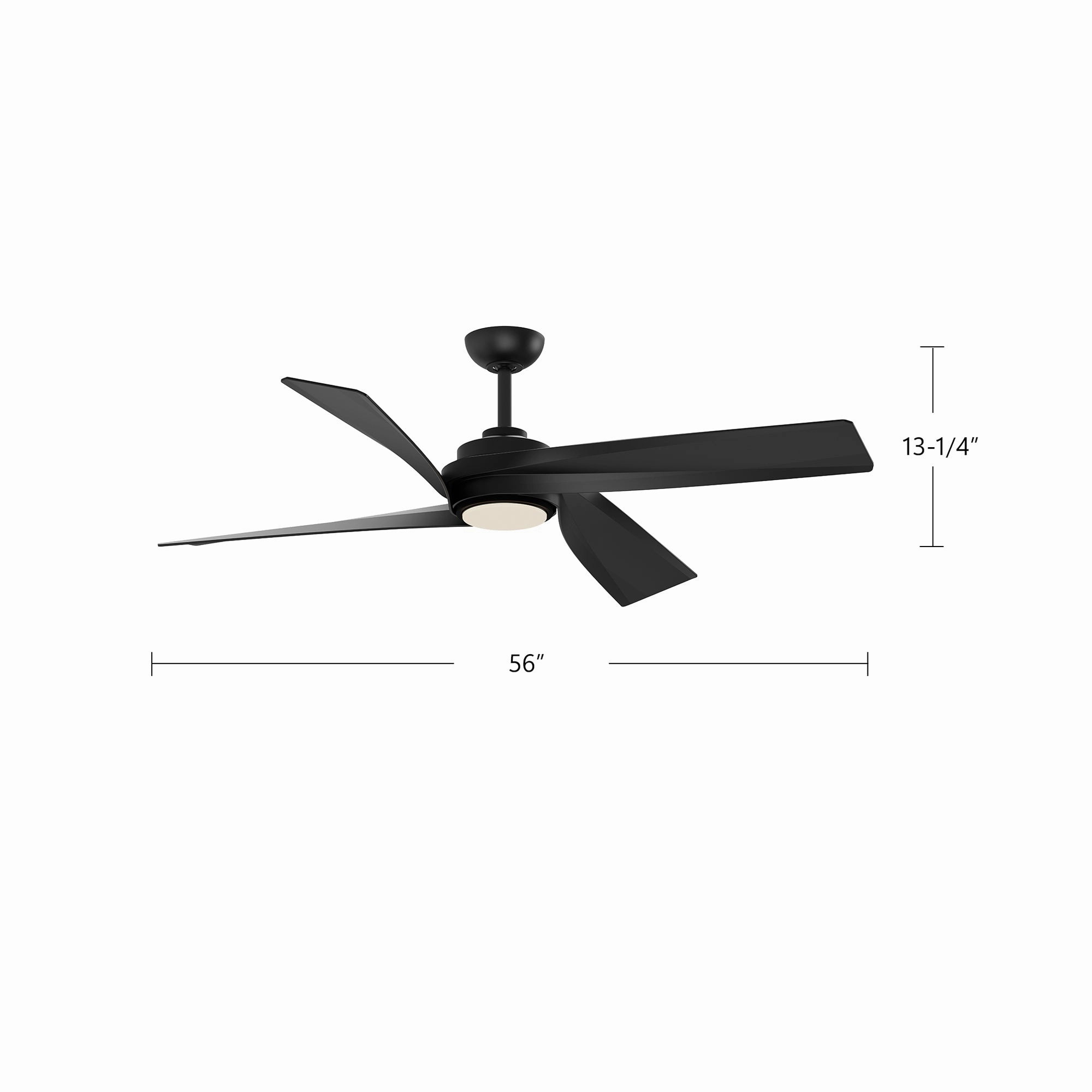 Horizon 56" Ceiling Fan Brushed Nickel