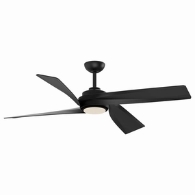 Horizon 56" Ceiling Fan Matte Black energy-efficient medium fans with remote
