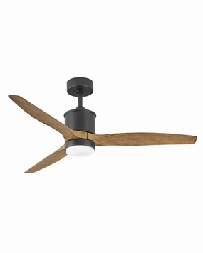 Hover 52"Ceiling Fan Matte Black quiet medium fans for living room use