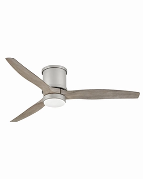 Hover Flush 52"Ceiling Fan Brushed Nickel compact medium fans for desks and counters