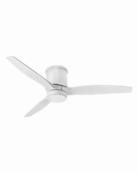 Hover Flush 52"Ceiling Fan Matte White stylish medium fans for contemporary homes