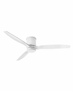 Hover Flush 60"Ceiling Fan Matte White stylish medium fans for contemporary homes