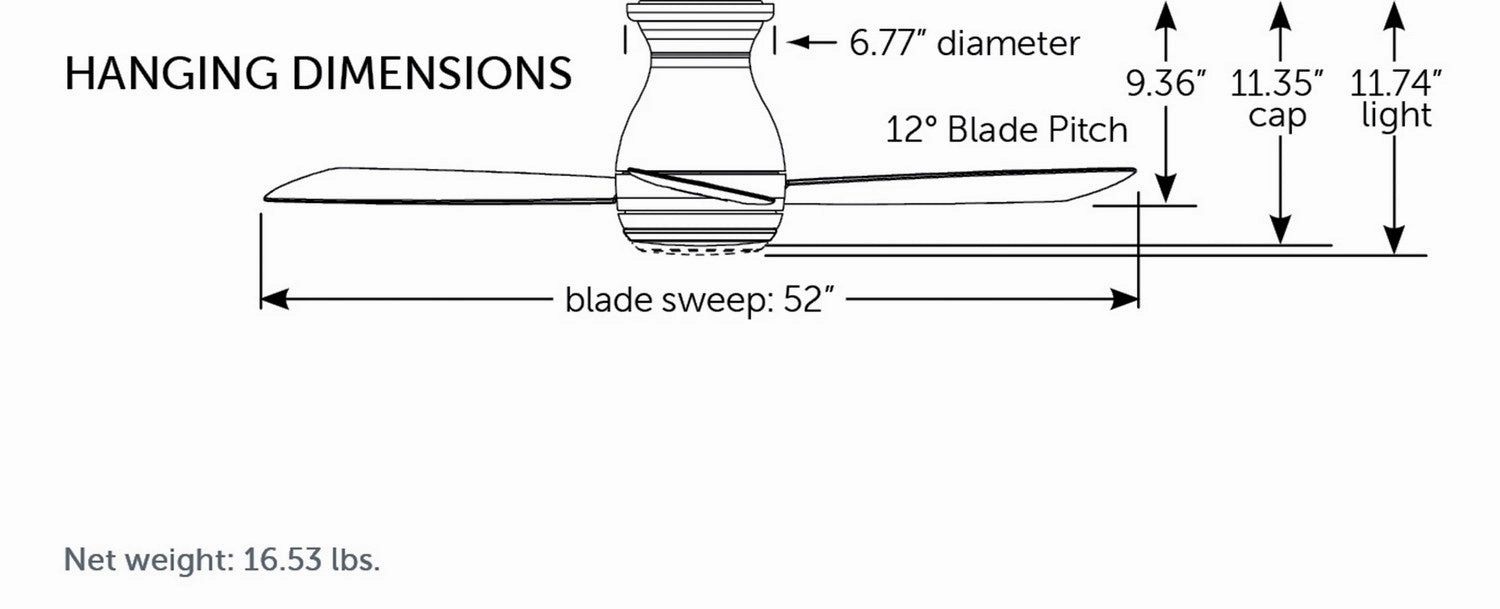 Hugh 52 52"Ceiling Fan Brushed Nickel