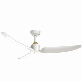 Hugo 52"Ceiling Fan Brushed Gold/Matte White stylish medium fans for contemporary homes