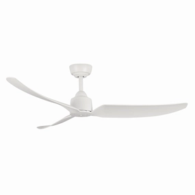 Hugo 52"Exterior Ceiling Fan Matte White home cooling fans in medium size