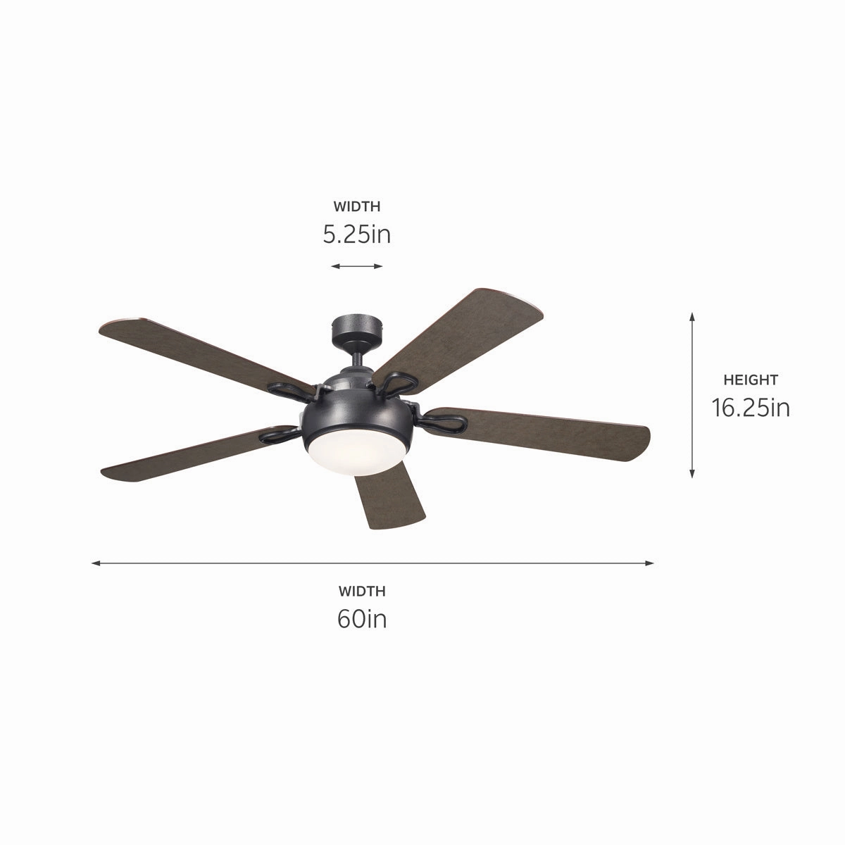 Humble 60"Ceiling Fan Anvil Iron