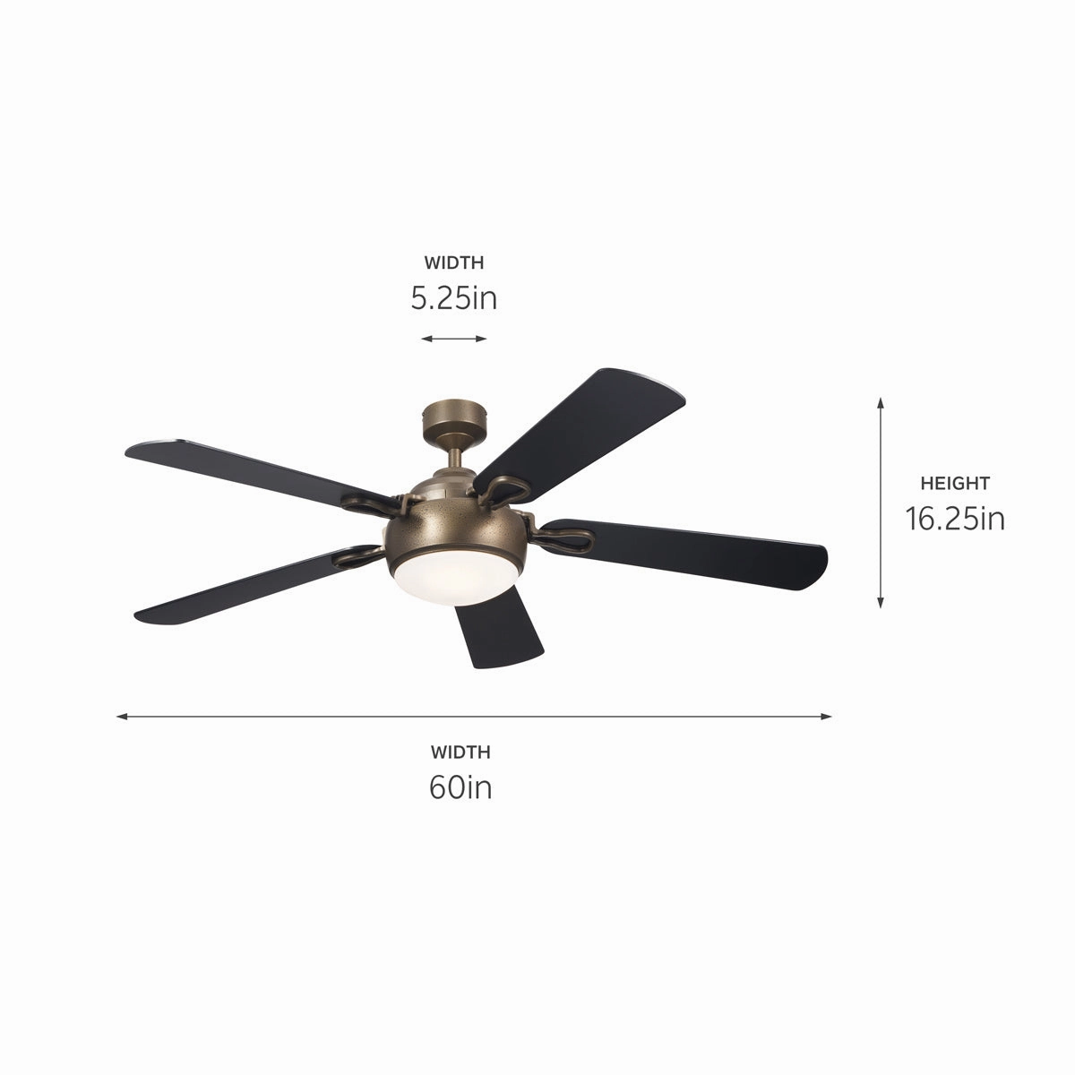 Humble 60"Ceiling Fan Character Bronze
