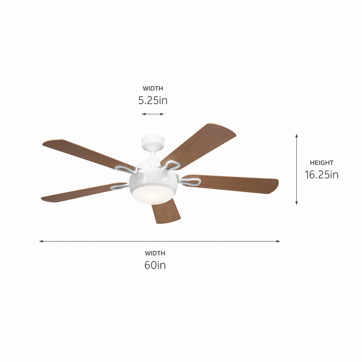 Humble 60"Ceiling Fan White