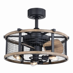 Humboldt 21"Ceiling Fan Oil Rubbed Bronze and Burnished Teak decorative fandeliers with lights
