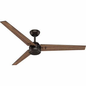 Hunter Cassius | Outdoor Ceiling Fan & Integrated Control System - Wall Control Energy-efficient ceiling fan with remote